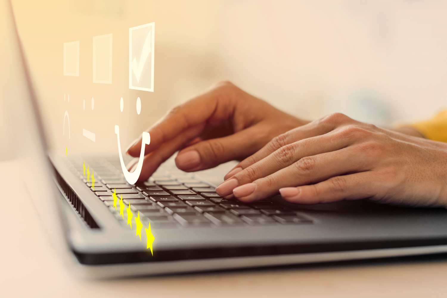 Collage of customer experience concept