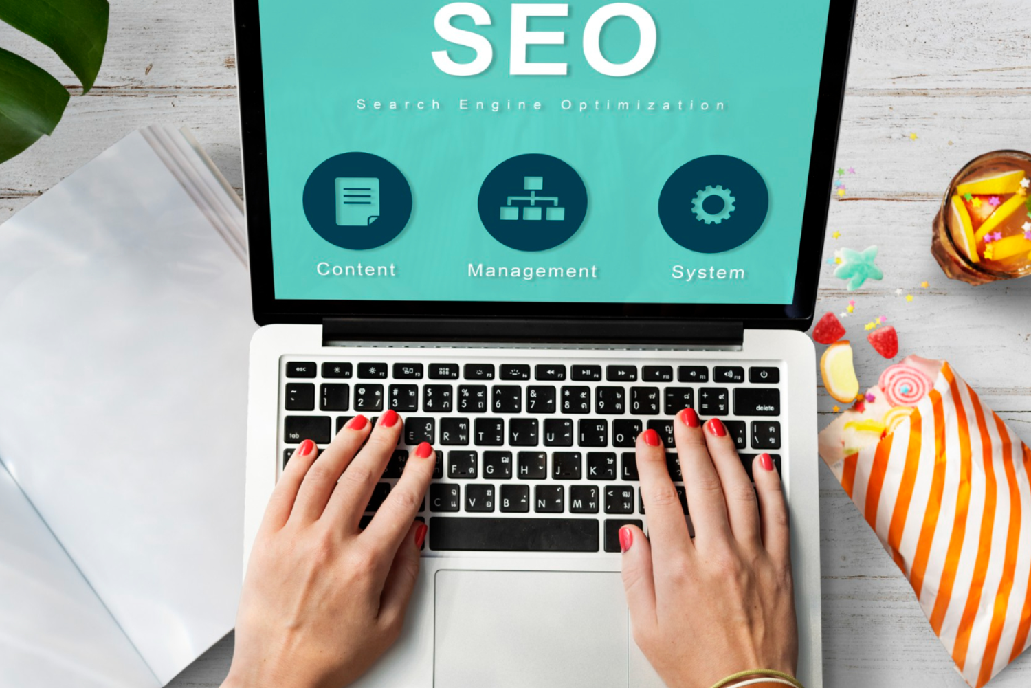 Seo website development data network concept